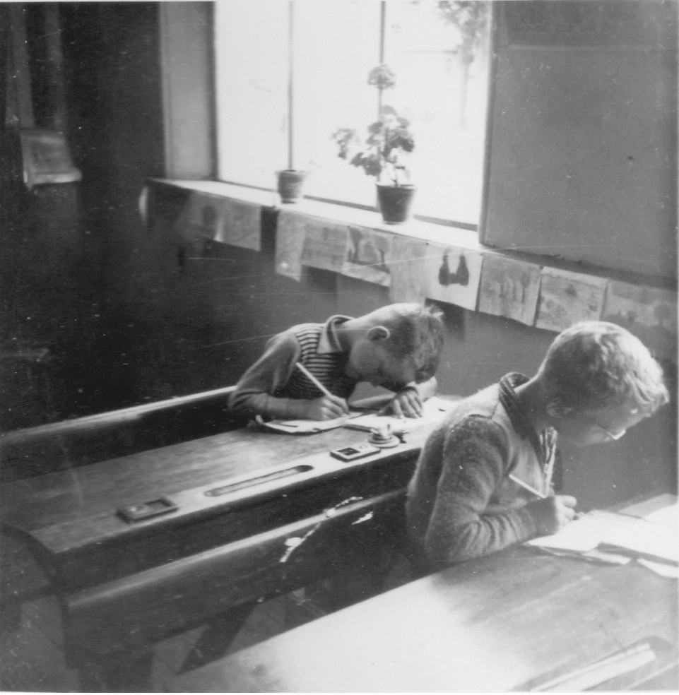 In het klaslokaal, begin jaren 50 vorige eeuw
